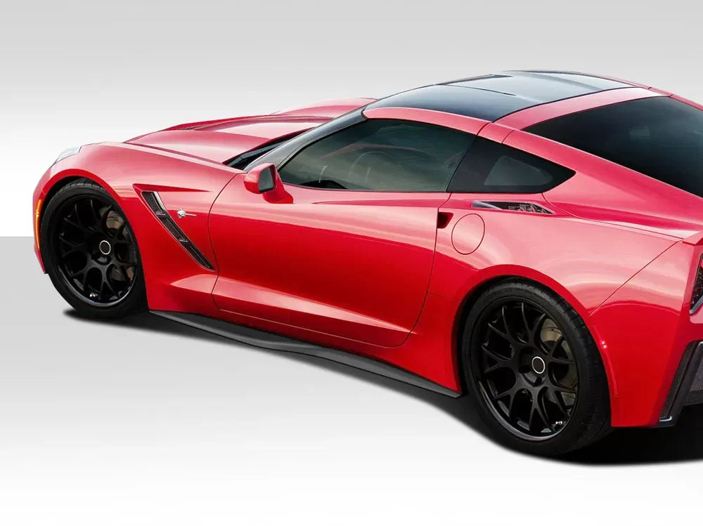 Duraflex Thinderbolt Side Skirts Compatible With 2014-2019 Chevrolet Corvette - 2 Piece