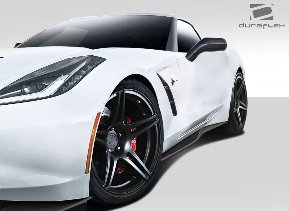 Duraflex Thinderbolt Side Skirts Compatible With 2014-2019 Chevrolet Corvette - 2 Piece