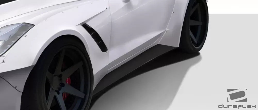 Duraflex Gran Veloce Wide Body Side Skirts Compatible With 2014-2019 Chevrolet Corvette - 2 Piece