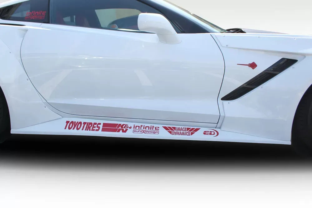 Duraflex Gran Veloce Wide Body Side Skirts Compatible With 2014-2019 Chevrolet Corvette - 2 Piece