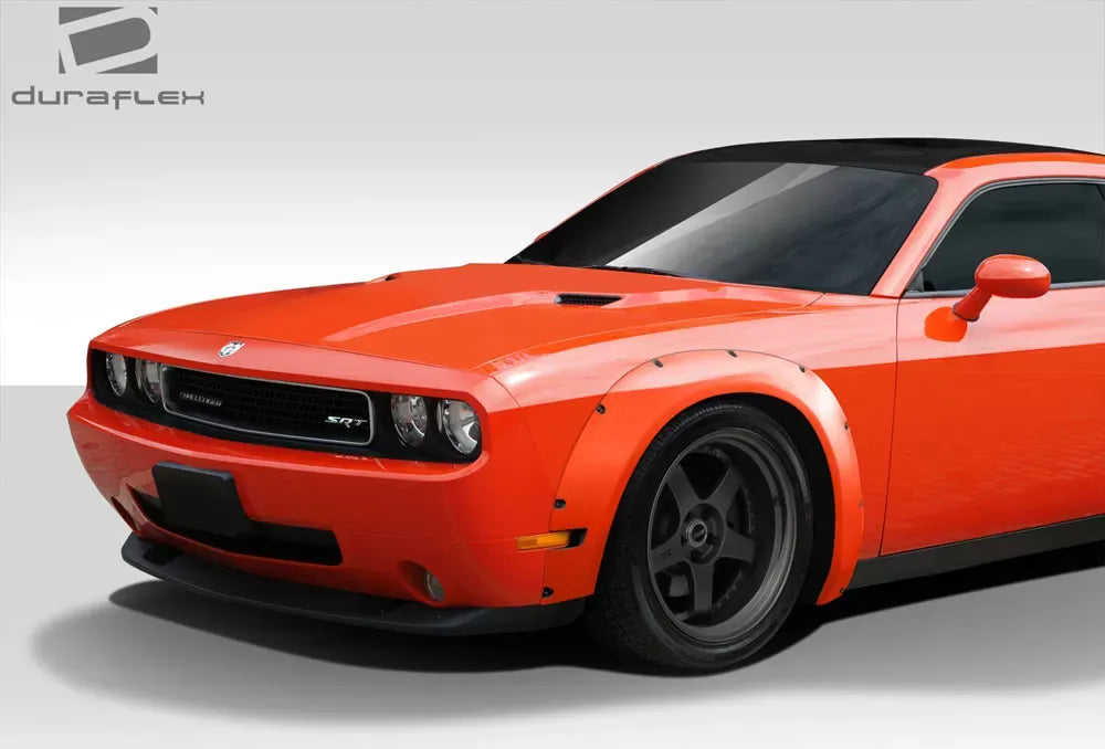 Duraflex Novara Wide Body Front Fenders Flares Compatible With 2008-2023 Challenger - 2 Piece