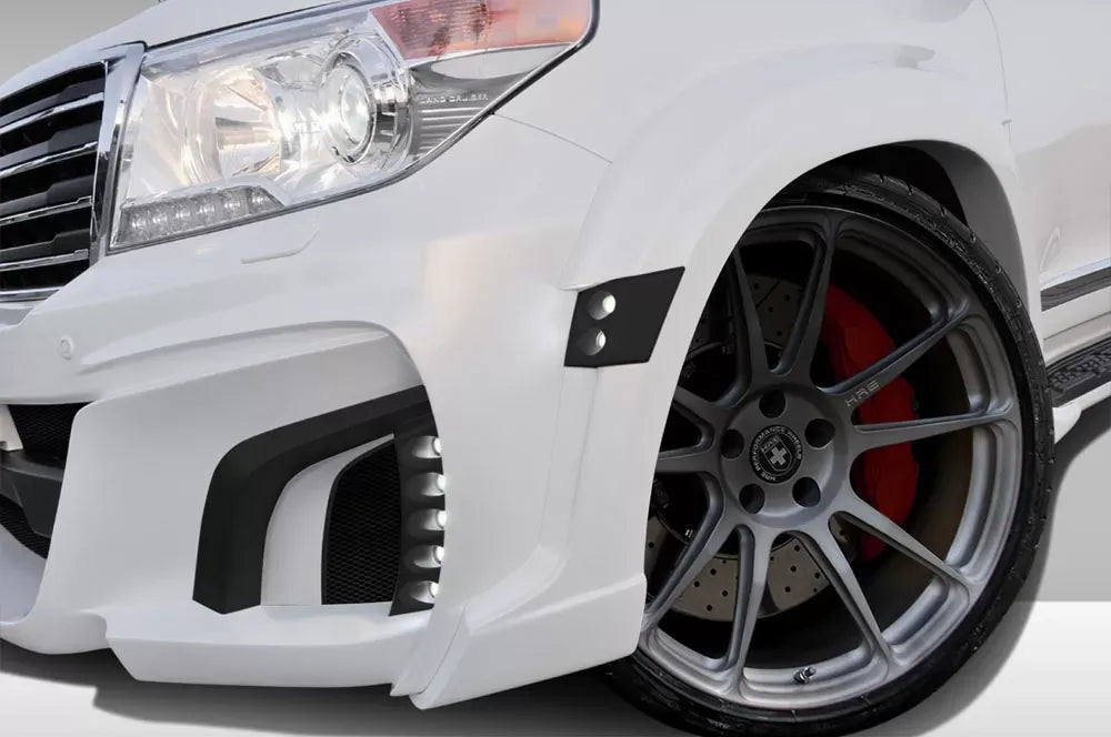 Duraflex Eros Version 1 Wide Body Front Fenders Flares Compatible With 2013-2015 Toyota Land Cruiser - 2 Piece