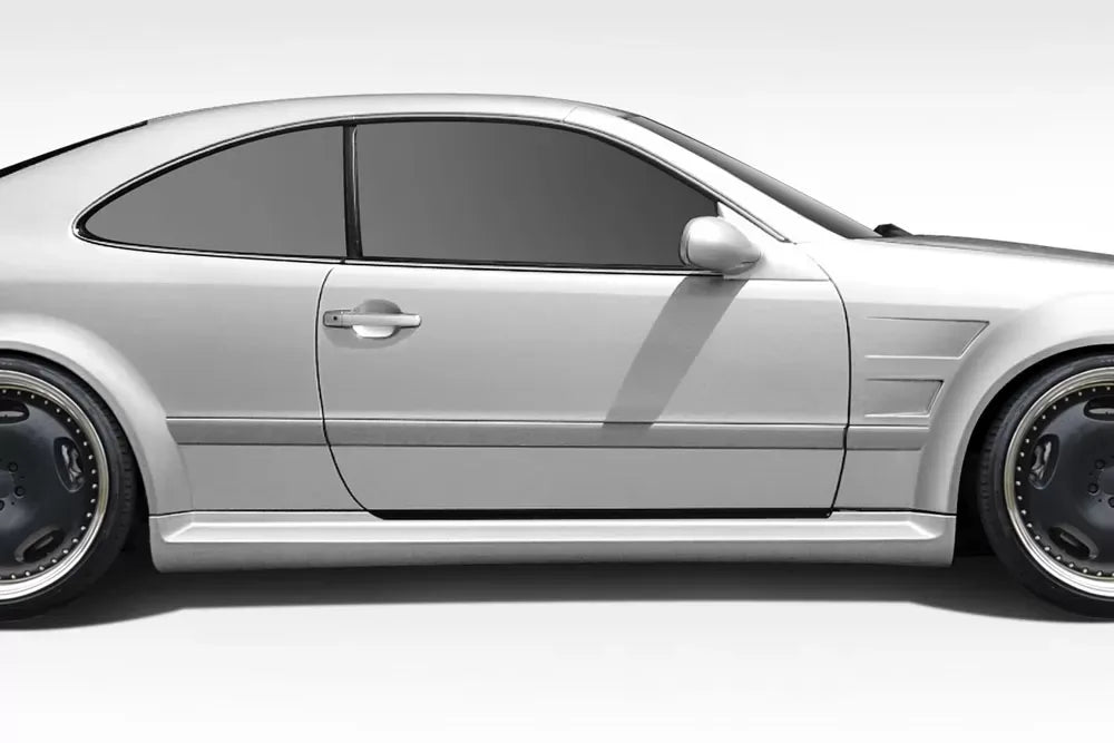 Duraflex Black Series Look Wide Body Side Skirts Compatible With 1998-2002 Mercedes CLK - 2 Piece