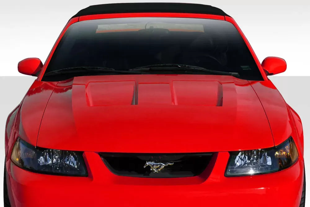 Duraflex Cobra Look Hood Compatible With 1999-2004 Ford Mustang - 1 Piece