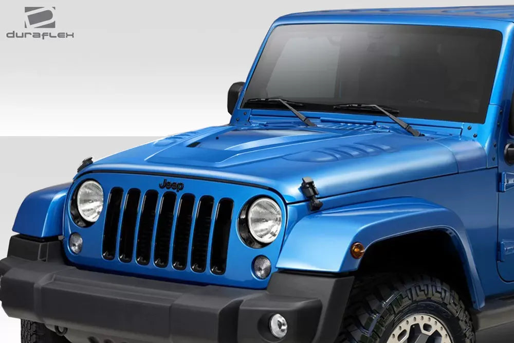 Duraflex ABR Hood Compatible With 2007-2018 Jeep Wrangler - 1 Piece
