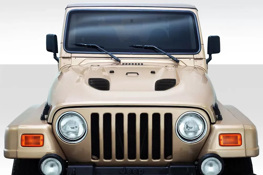 Duraflex Power Dome Hood Compatible With 1997-2006 Jeep Wrangler - 1 Piece