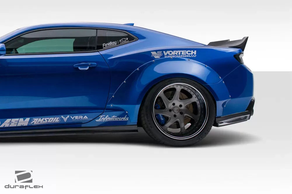 Duraflex Grid Rear Fender Flares Compatible With 2016-2018 Chevrolet Camaro - 4 Piece
