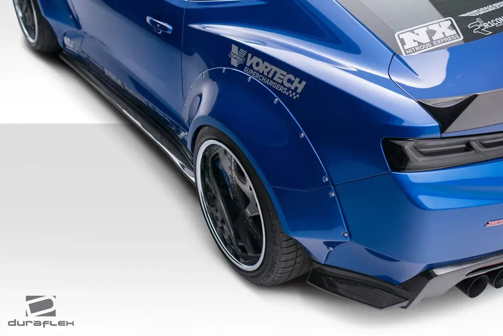 Duraflex Grid Rear Fender Flares Compatible With 2016-2018 Chevrolet Camaro - 4 Piece