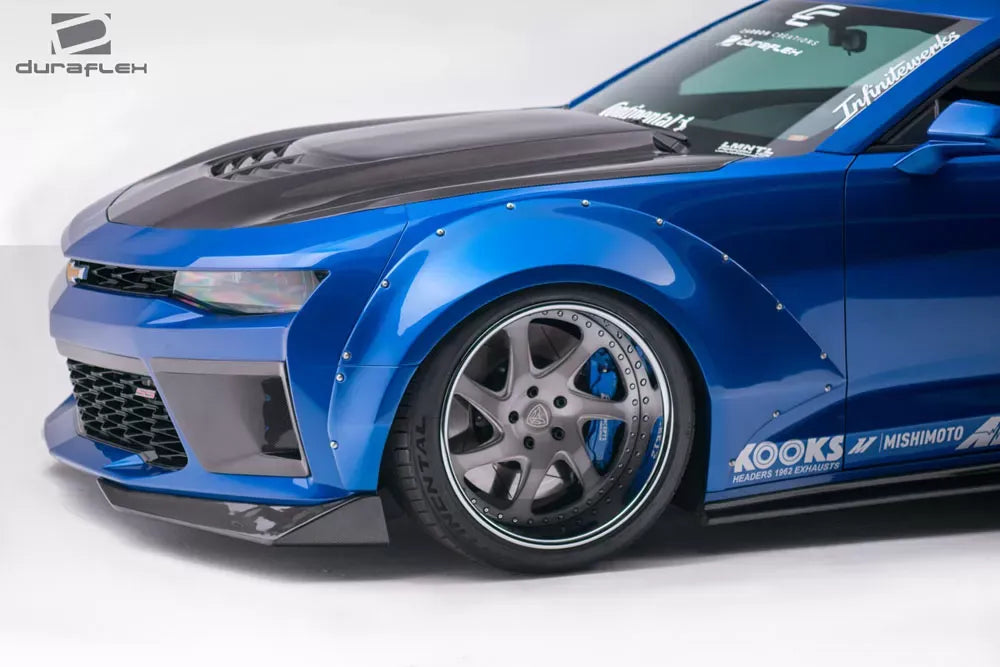 Duraflex Grid Front Fenders Flare Compatible With 2016-2018 Chevrolet Camaro - 4 Piece