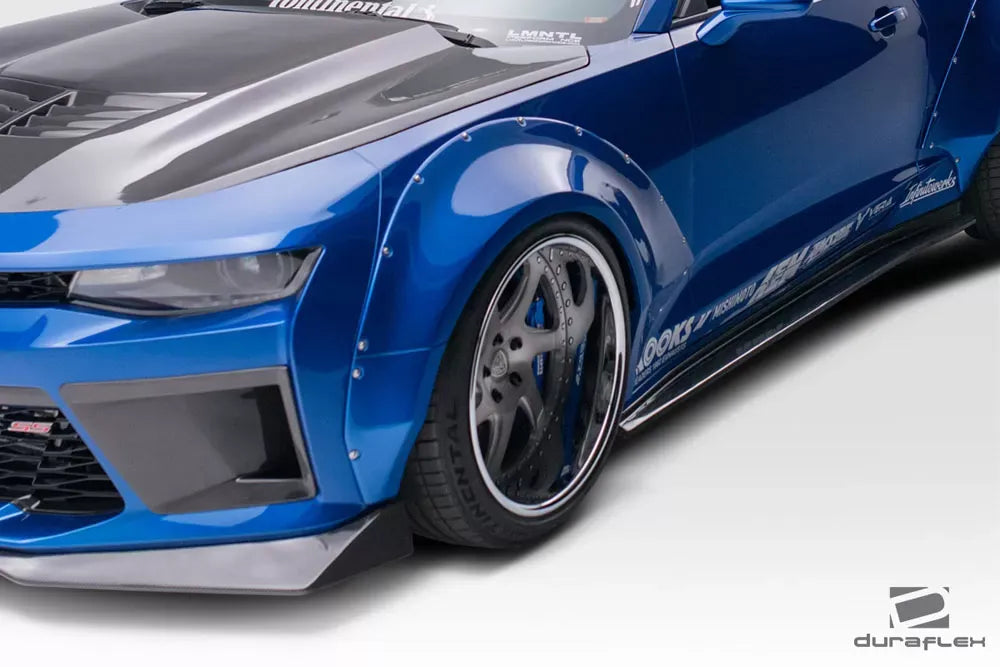 Duraflex Grid Front Fenders Flare Compatible With 2016-2018 Chevrolet Camaro - 4 Piece