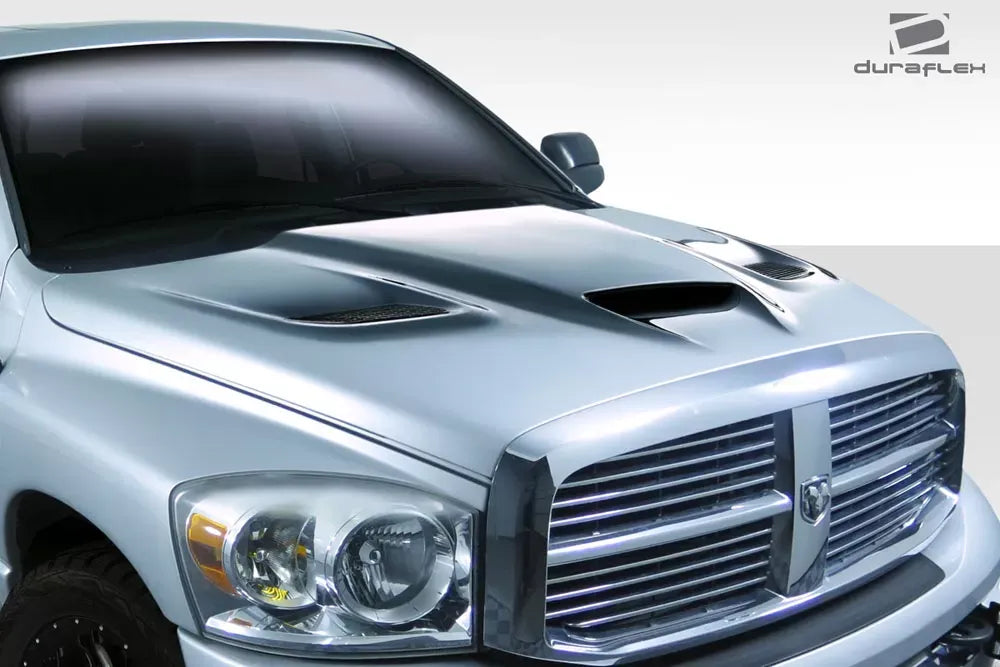 Duraflex Hellcat Look Hood Compatible With 2002-2008 Dodge Ram - 1 Piece