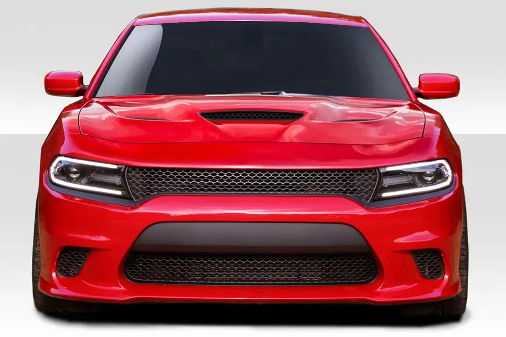 Duraflex Hellcat Look Front Bumper Cover Compatible With 2015-2023 Dodge Charger - 1 Piece