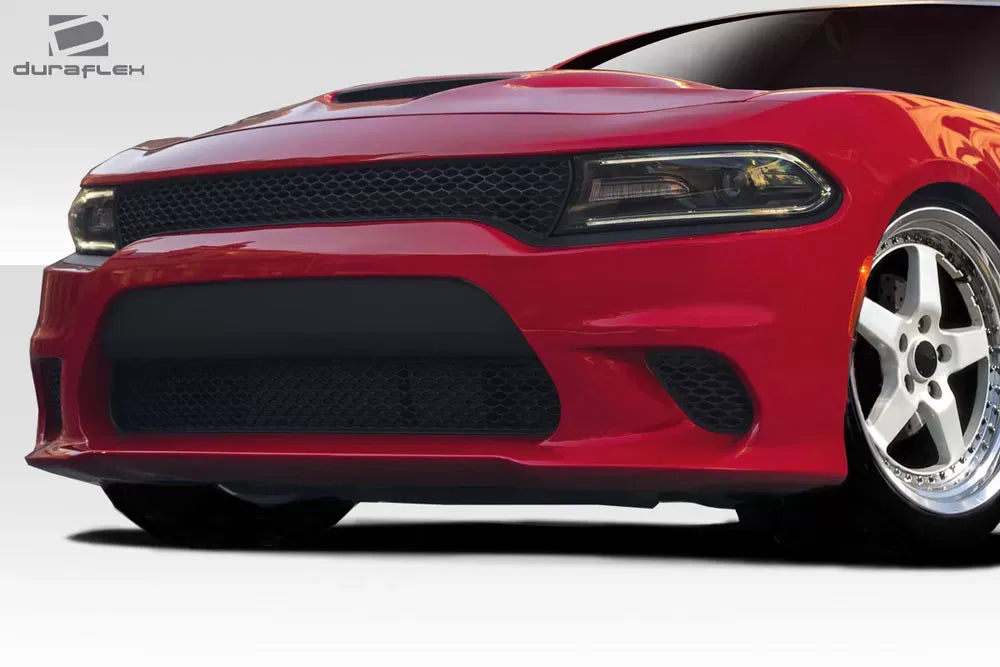 Duraflex Hellcat Look Front Bumper Cover Compatible With 2015-2023 Dodge Charger - 1 Piece