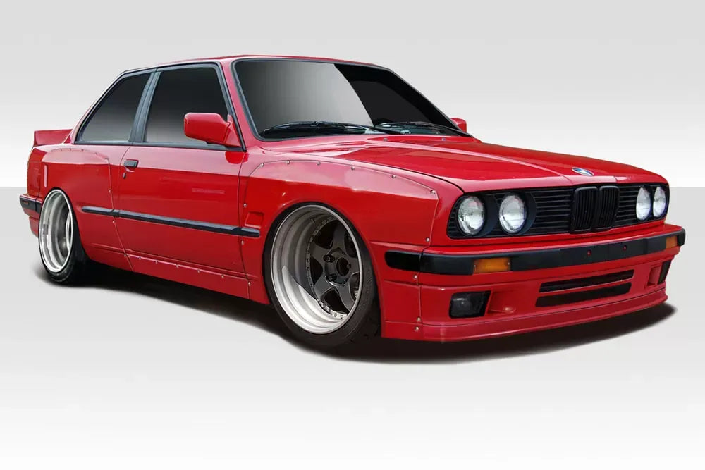 Duraflex TKO Wide Body Kit Compatible With 1984-1991 BMW 3 Series E30 - 6 Piece