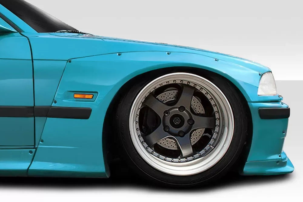 Duraflex Circuit Wide Body Kit Compatible With 1992-1998 BMW 3 Series E36 2DR - 8 Piece