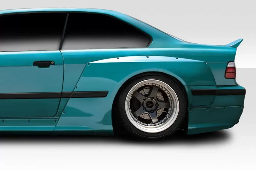 Duraflex Circuit Wide Body Kit Compatible With 1992-1998 BMW 3 Series E36 2DR - 8 Piece
