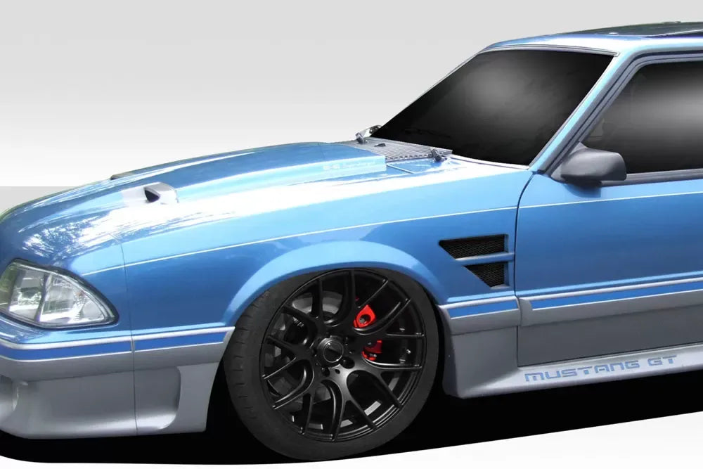 Duraflex D1 Front Fenders Compatible With 1987-1993 Ford Mustang - 2 Piece