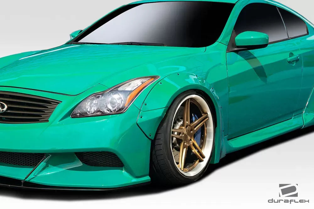 Duraflex LBW Front Fenders Flare Compatible With 2008-2015 Infiniti G Coupe - 4 Piece