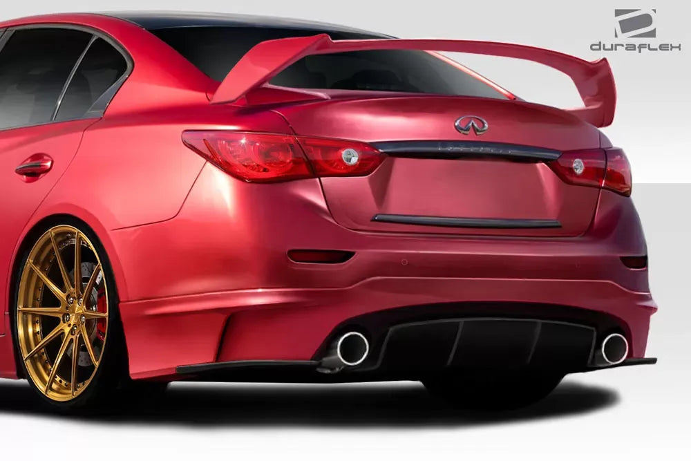 Duraflex Impulse Rear Lip Add On Spoiler Compatible With 2014-2017 Infiniti Q50 - 1 Piece