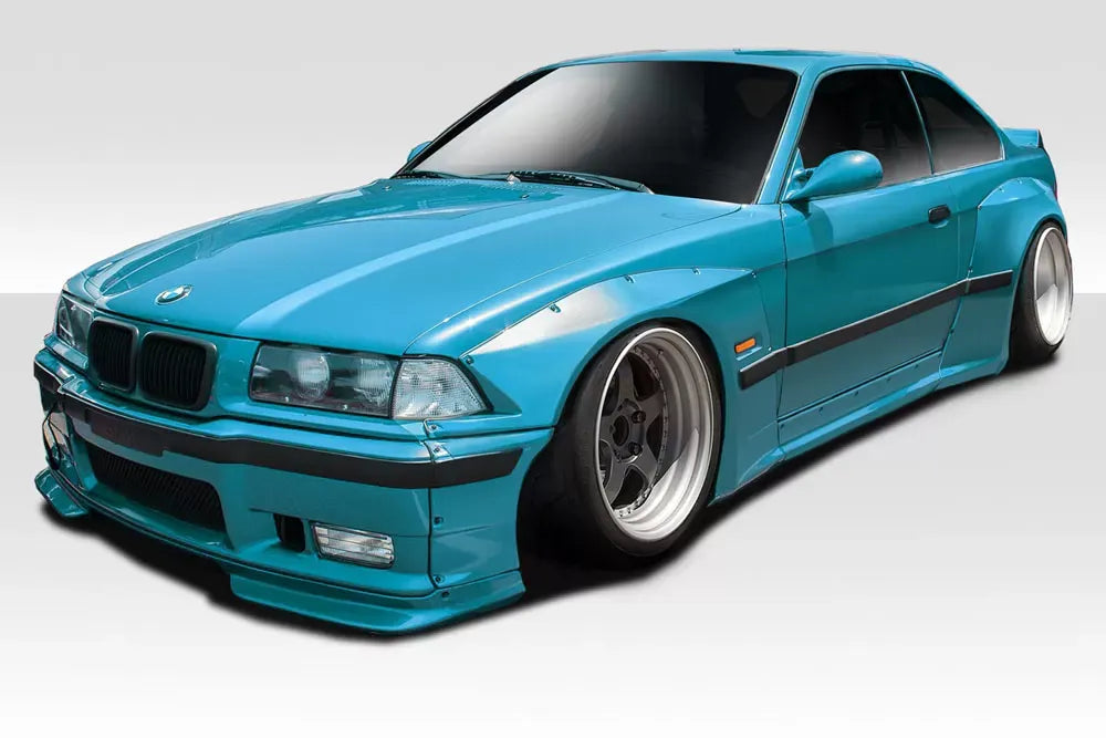 Duraflex Circuit Wide Body Kit Compatible With 1992-1998 BMW 3 Series E36 2DR - 12 Piece
