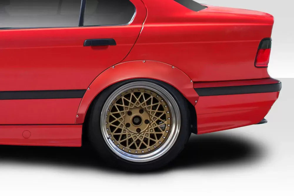 Duraflex RBS Rear Fender Flares Compatible With 1992-1998 BMW 3 Series - 2 Piece