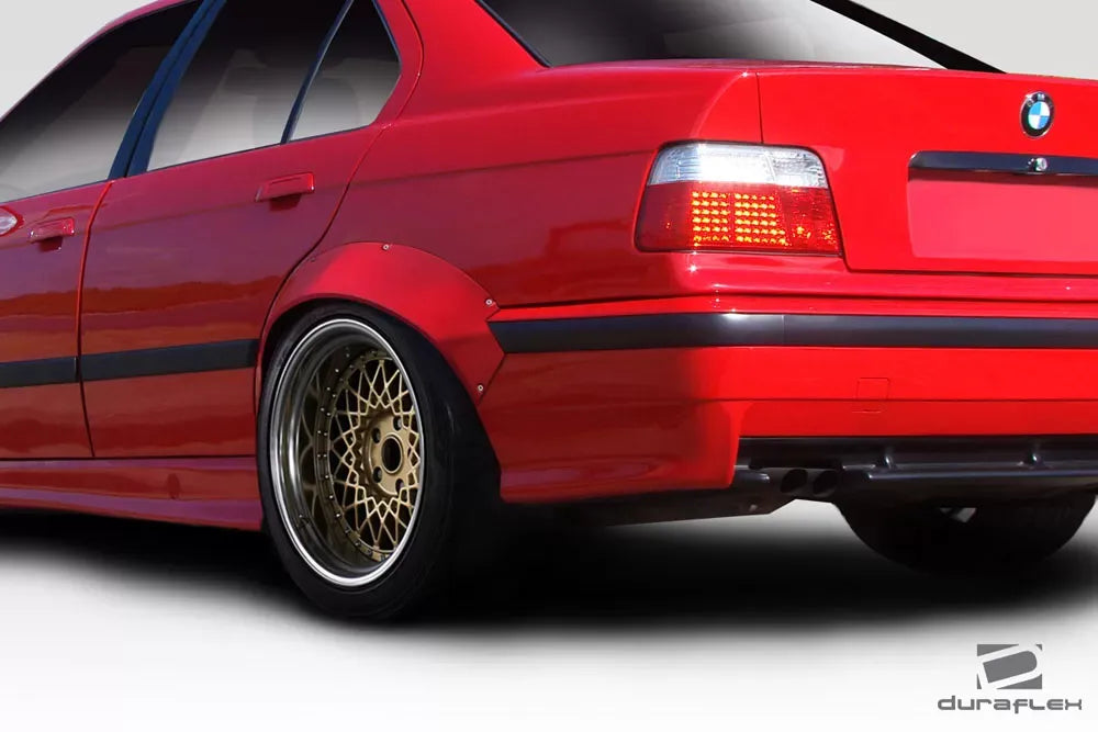 Duraflex RBS Rear Fender Flares Compatible With 1992-1998 BMW 3 Series - 2 Piece