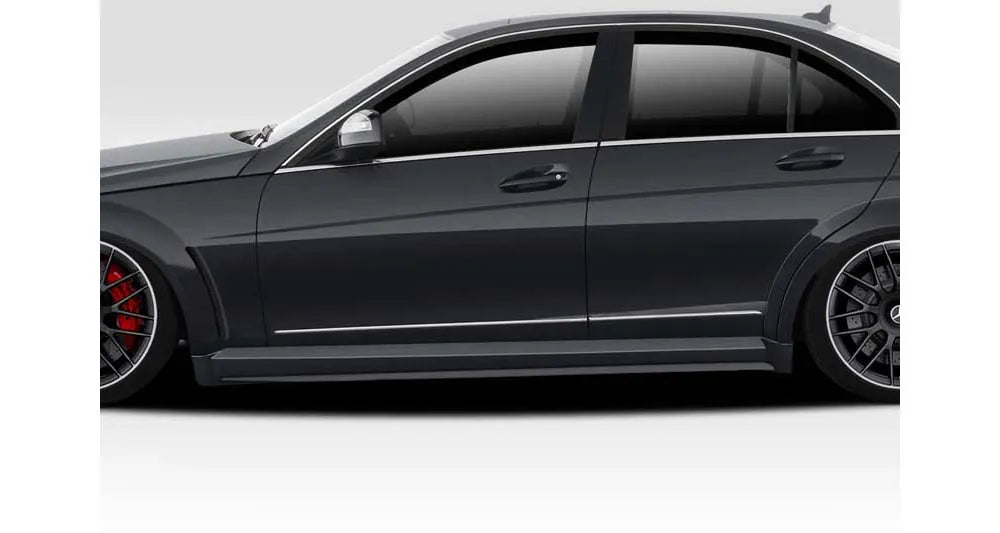 Duraflex Black Series Look Side Skirts Compatible With 2012-2014 Mercedes C63 - 2 Piece (S)