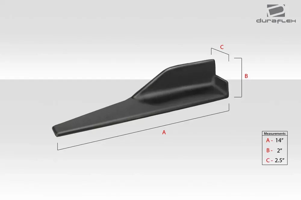 Duraflex Universal Type 1 Side Splitter Winglets Body Kit - 2 Piece