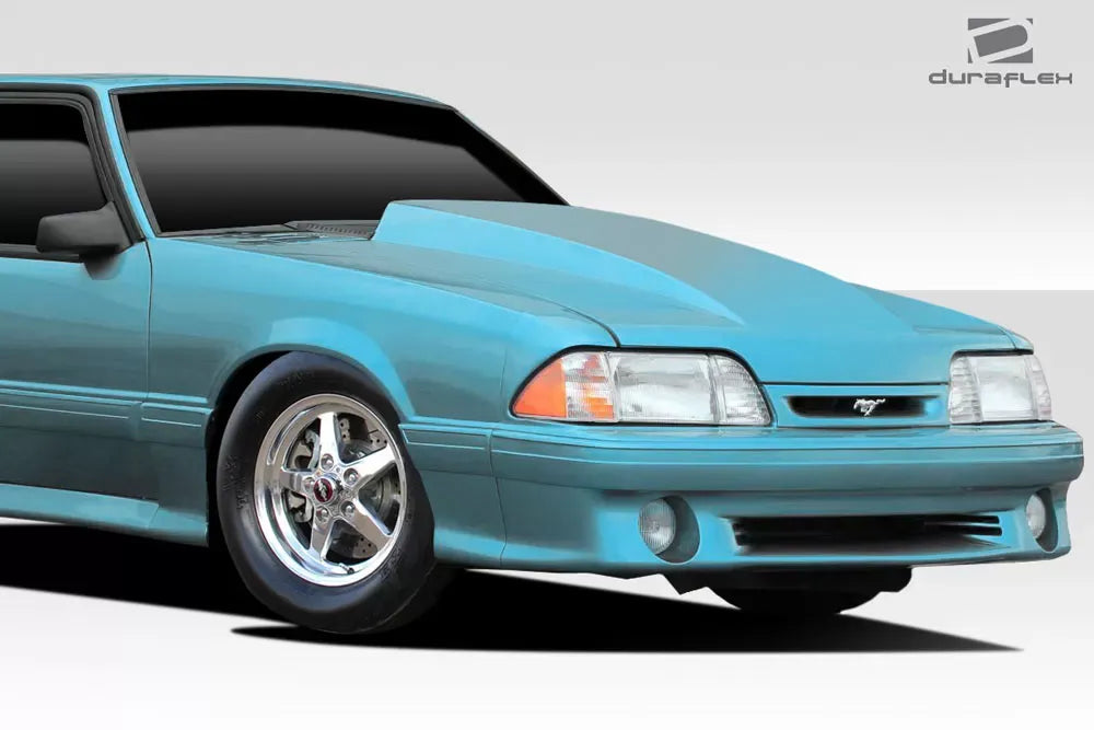 Duraflex Cowl Hood Compatible With 1987-1993 Ford Mustang - 1 Piece