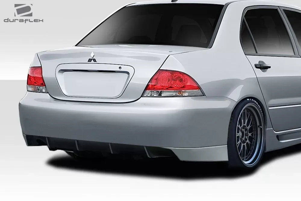 Duraflex Trackstars Rear Bumper Cover Compatible With 2004-2007 Mitsubishi Lancer - 1 Piece