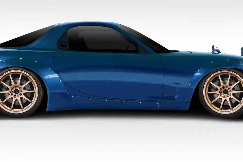 Duraflex TKO Boss Wide Body Side Skirts Compatible With 1993-1997 Mazda RX7 - 2 Piece