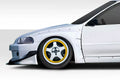 Duraflex TKO RBS Wide Body Front Fenders Compatible With 1992-1995 Honda Civic - 2 Piece