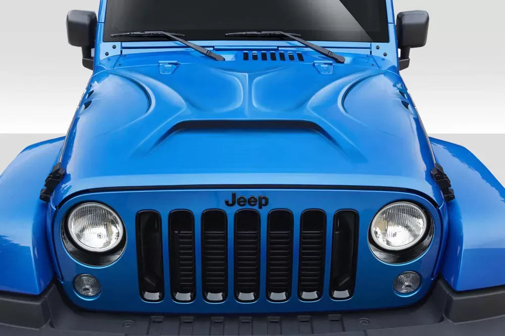 Duraflex Predator Hood Compatible With 2007-2018 Jeep Wrangler - 1 Piece