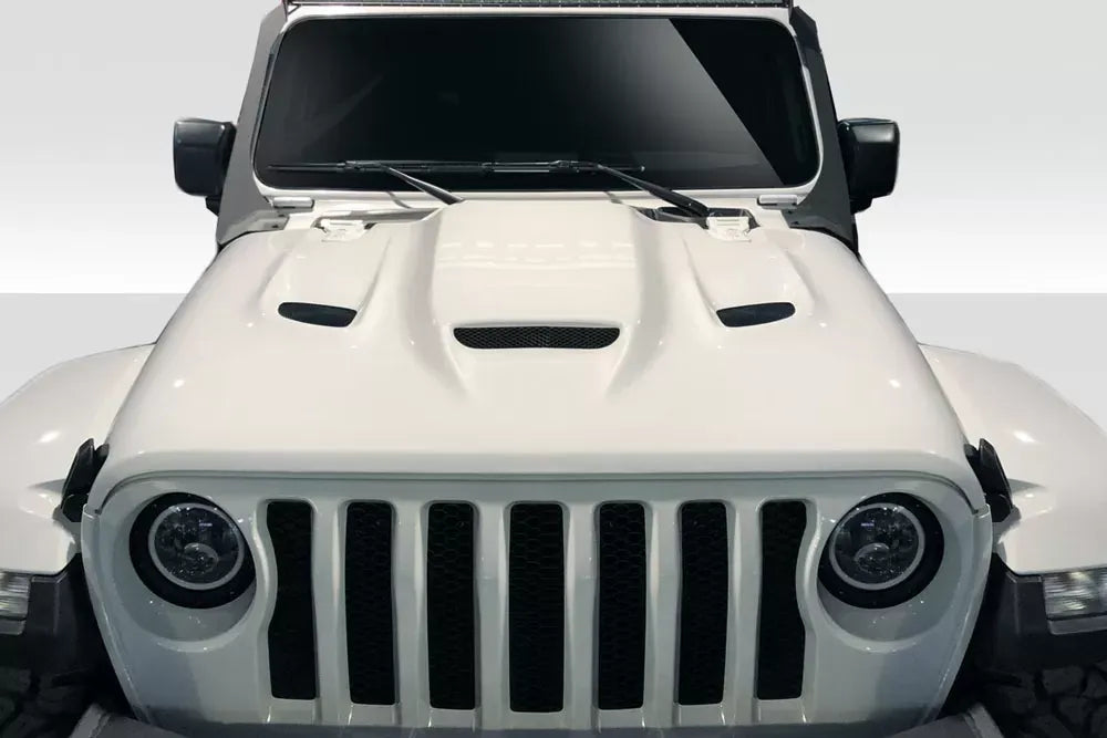 Duraflex Hellcat Hood Compatible With 2018-2025 Jeep Wrangler JL Gladiator JT - 1 Piece