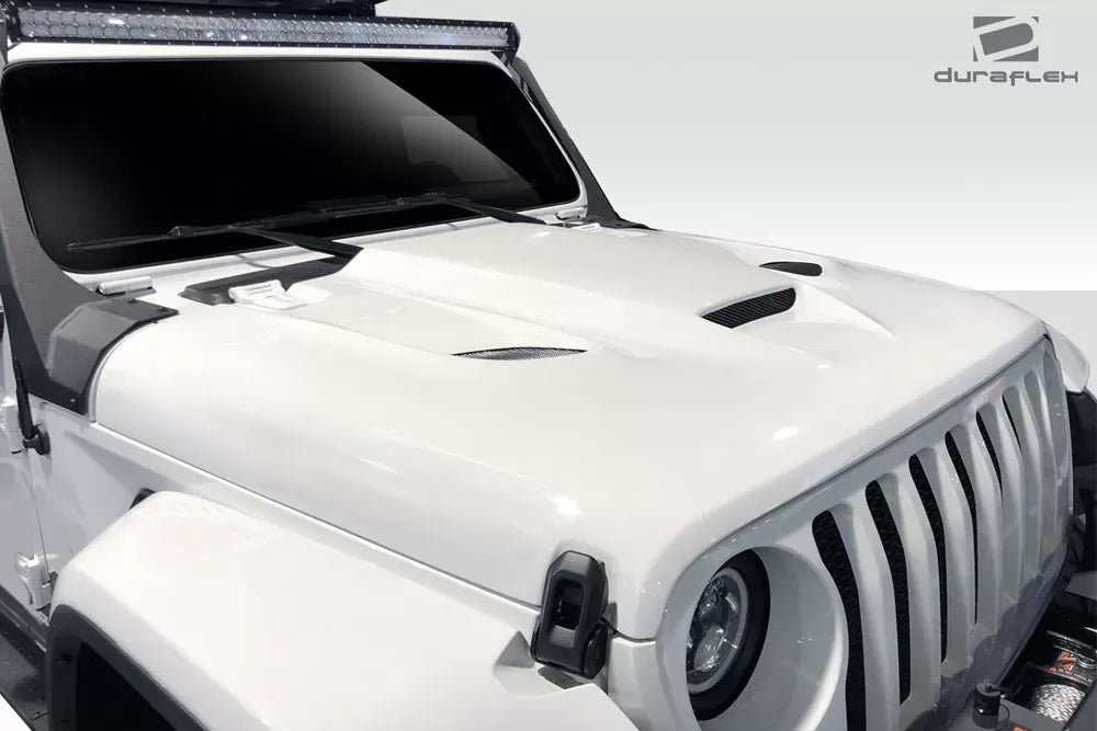 Duraflex Hellcat Hood Compatible With 2018-2025 Jeep Wrangler JL Gladiator JT - 1 Piece