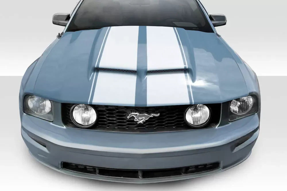 Duraflex CVX Ram Air Hood Compatible With 2005-2009 Ford Mustang - 1 Piece