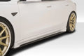 Duraflex GT Concept Side Skirts Rocker Panels Compatible With 2017-2023 Tesla Model 3 - 2 Piece