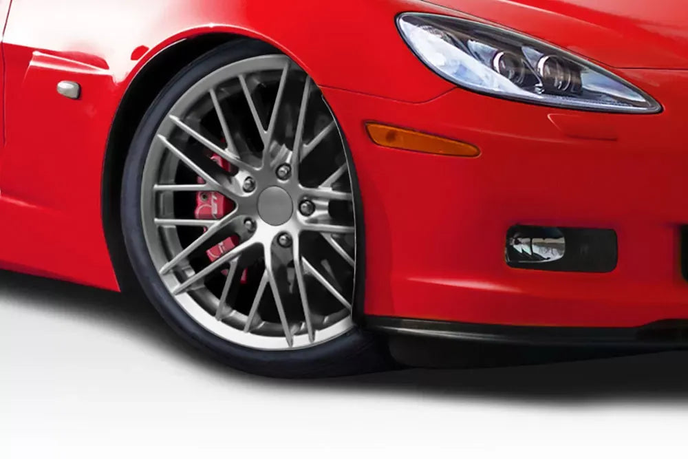Duraflex ZR Front Fenders Compatible With 2005-2013 Chevrolet Corvette - 2 Piece