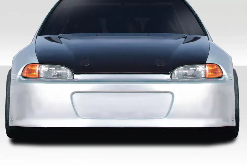 Duraflex Dragster Front Bumper Cover Compatible With 1992-1995 Honda Civic - 1 Piece