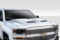 Duraflex Dual Ram Air Hood Compatible With 2016-2018 Chevrolet Silverado - 1 Piece