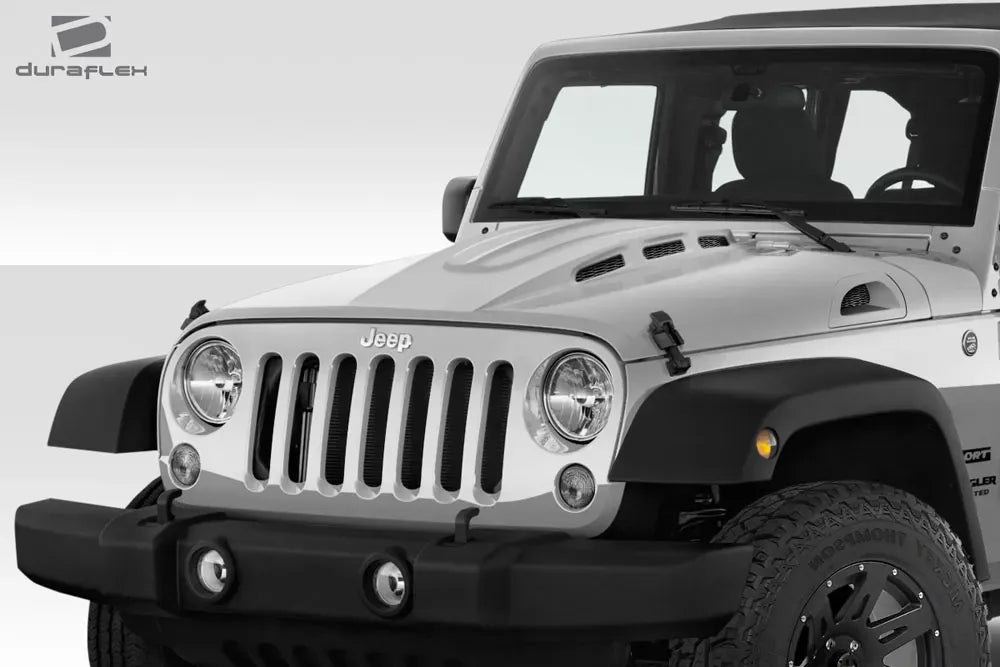 Duraflex AVG Hood Compatible With 2007-2018 Jeep Wrangler JK - 1 Piece