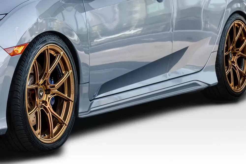 Duraflex Type M Side Skirts Splitters Compatible With 2016-2021 Honda Civic 4DR - 2 Piece