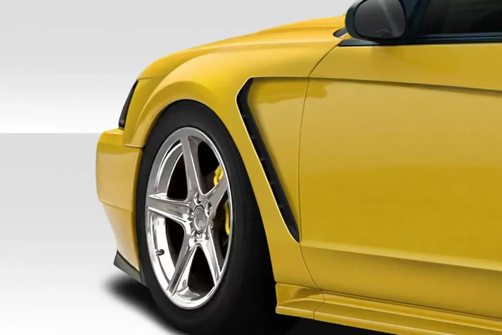 Duraflex GT350 Look Front Fenders Compatible With 1999-2004 Ford Mustang - 2 Piece