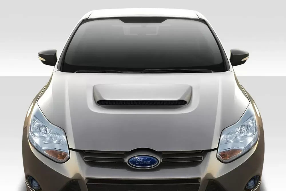 Duraflex Ram Air Hood Compatible With 2012-2014 Ford Focus - 1 Piece