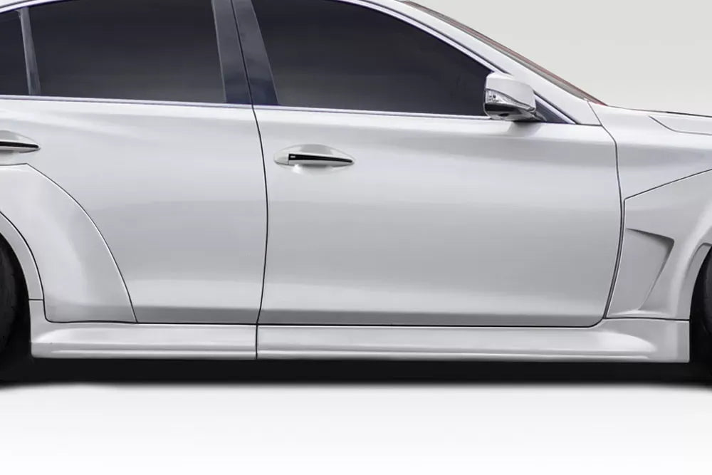 Duraflex Redline Wide Body Side Skirts Rocker Panels Compatible With 2014-2023 Infiniti Q50 - 4 Piece