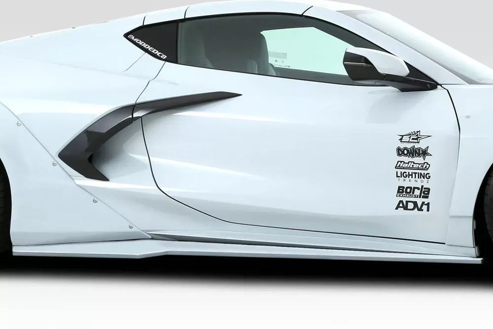 Duraflex Gran Veloce Side Skirts Splitters Compatible With 2020-2025 Corvette C8 - 2 Piece