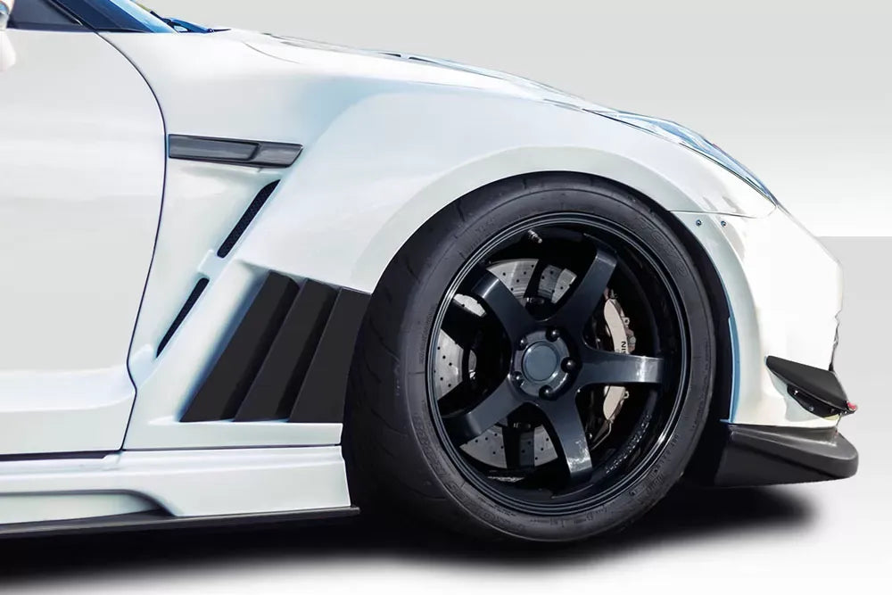 Duraflex VRS Front Fenders Compatible With 2009-2017 Nissan GTR - 2 Piece