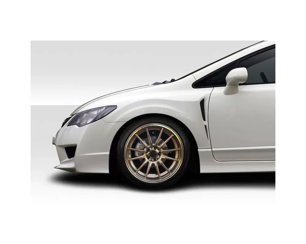Duraflex Naga Wide Body Front Fenders Compatible With 2006-2011 Honda Civic - 2 Piece