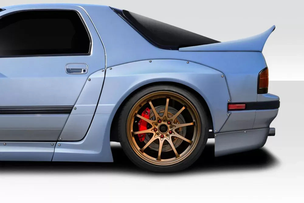 Duraflex Phoenix Fire Rear Fender Flares Compatible With 1985-1992 Mazda RX7 - 4 Piece