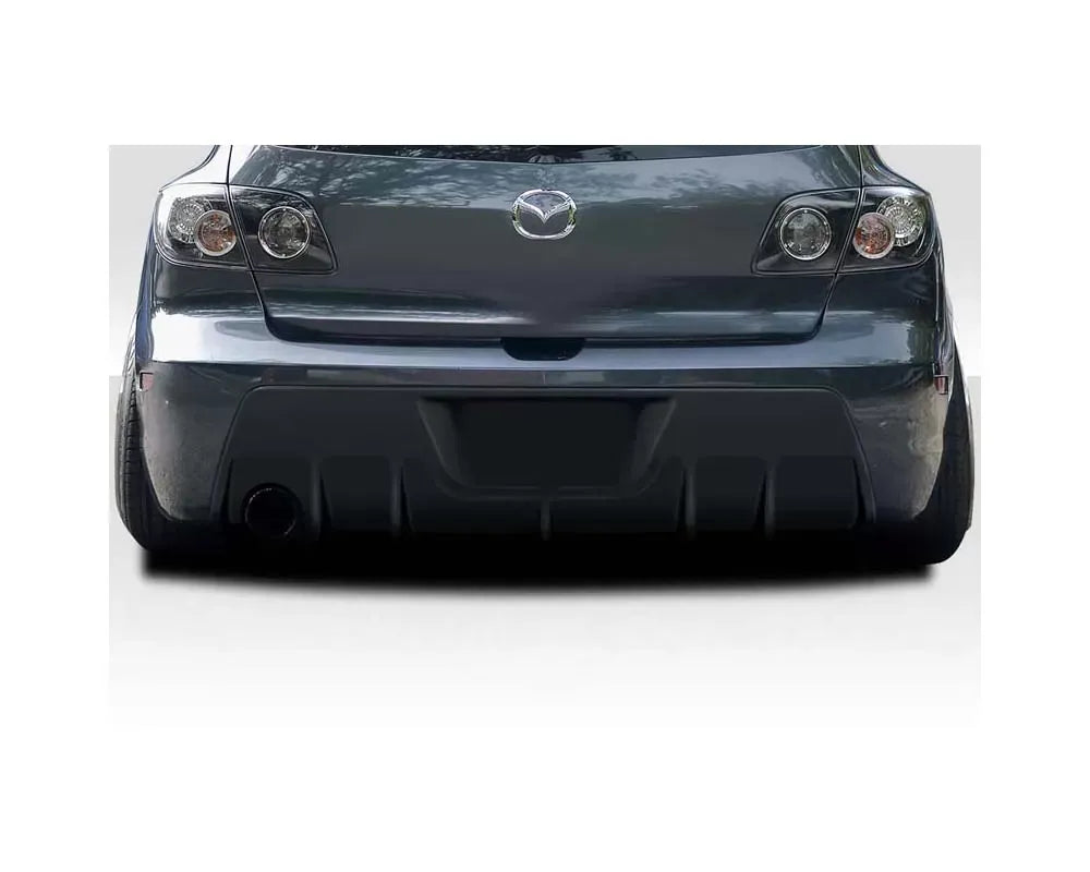 Duraflex Corkscrew Rear Lip Add On Spoiler Compatible With 2004-2009 Mazda 3 - 1 Piece